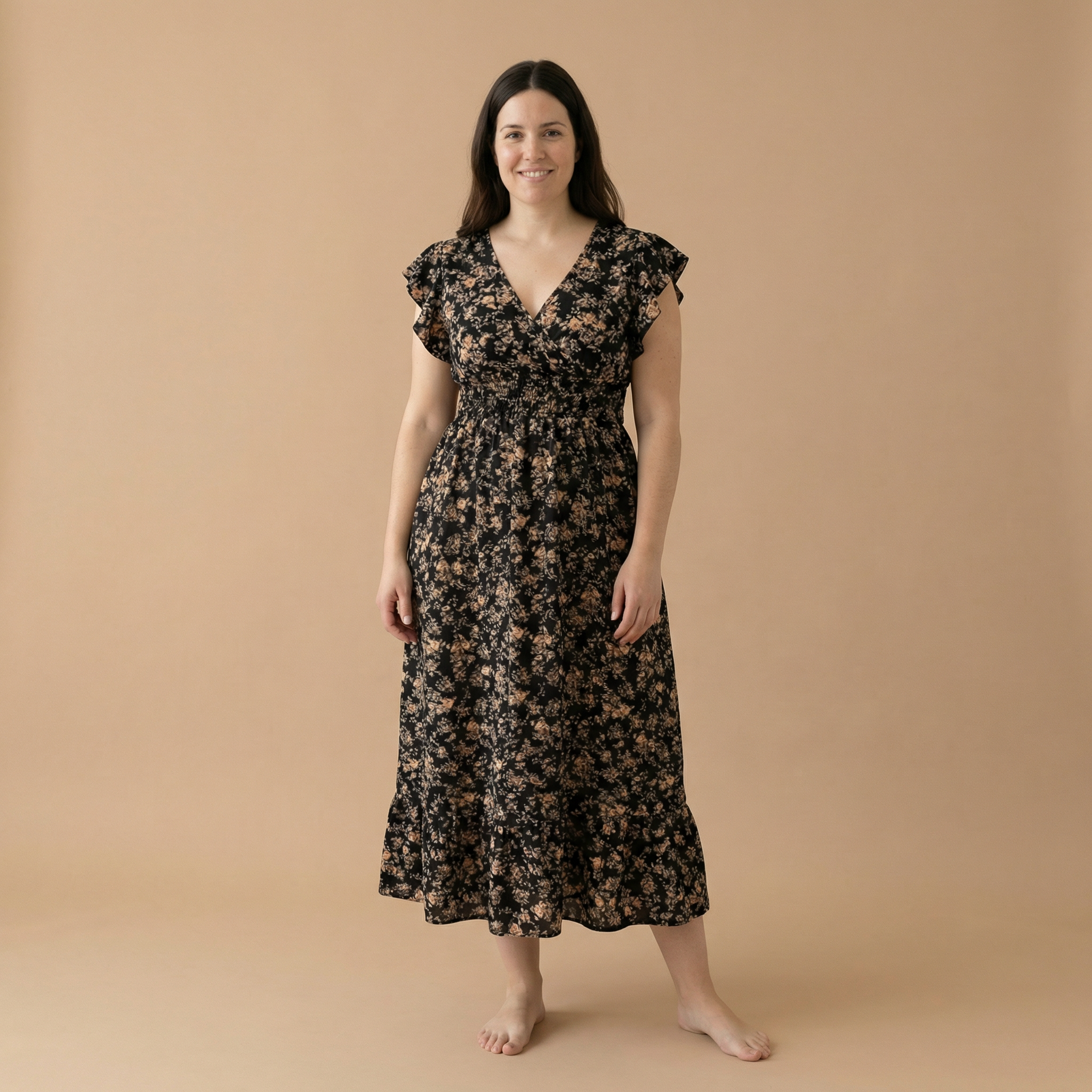 Vestido Aire Natural floral midi – femenino, ligero y favorecedor